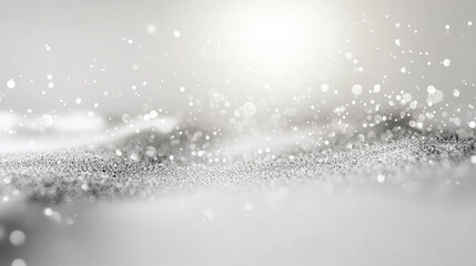Wall Mural - a white background with particles or elements randomly drifting in space.