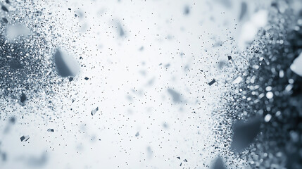 Wall Mural - A white background with particles or elements randomly drifting in space. 