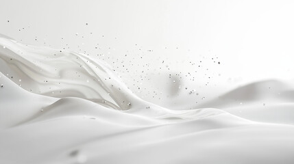Sticker - a white background with particles or elements randomly drifting in space.