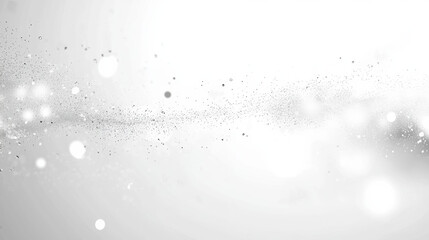Wall Mural - A white background with particles or elements randomly drifting in space.