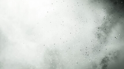 Wall Mural - A white background with particles or elements randomly drifting in space. 