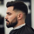© Roney6272 - Man with stylish fade haircut and beard isolated on transparent background