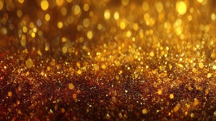 Golden glitter bokeh background