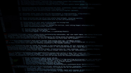 Programming code with copy space. Digital background for text, tech.