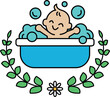 © toonsteb - A baby is in a bathtub with bubbles