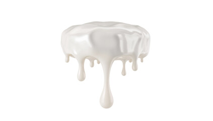 Wall Mural - a captivating three-dimensional rendering of viscous liquid cascading in graceful rivulets on