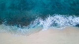 ビーチ、砂浜、海岸、波、波打ち際、真俯瞰、ドローン、空撮、夕暮れ、リゾート、南国、沖縄、日本、夕焼け、海水浴場、プライベート、真上、俯瞰、展望、パノラマ、ハイアングル、鳥瞰図、風景、景観、景色、上から見た、見下ろす、渚、白浜、海外、ハワイ、透明感、エメラルドブルー、夏休み、明るい、晴れ、バカンス、バケーション、美しい、旅行、観光、観光地、自然、環境、海洋、海、遠浅、飛行、無人