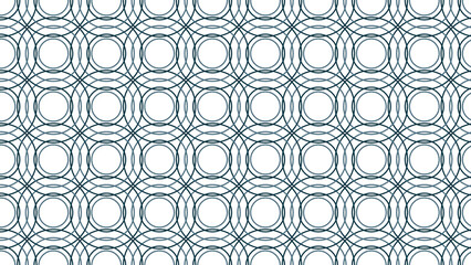 Wall Mural - Seamless Geometric Pattern of Overlapping Circles