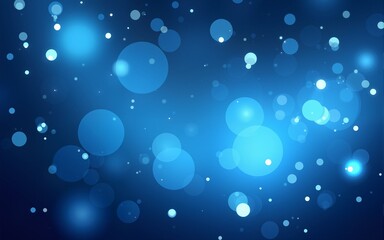 Wall Mural - Abstract Blue Bubbles Stars Swirling Festive Background Design. High quality