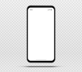 Poster - realistic smartphone mockup. mobile phone vector with isolated on white background. device front vie