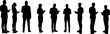 © Kabaka - silhouettes of people working group of standing business people vector