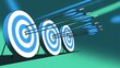 © Mdkudrat - Multiple Arrows Hitting Bullseye Target Successfully Achieving Goals and Objectives with Precision and Accuracy in Strategy Illustration
