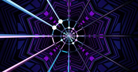 Wall Mural - multicolored geometric shapes and lines pulsate in a fluid motion, creating an engaging visual atmos