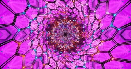Wall Mural - experience an enchanting display of pulsating colors and dynamic shapes in a mesmerizing kaleidoscop