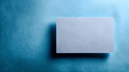 Wall Mural - blank horizontal card on light blue background minimal design with sharp focus and high