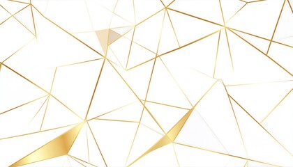 Sophisticated gold line art pattern against a bright white background evokes luxury