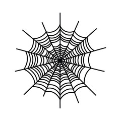 A wet spider's intricate web is a stunning morning dew-covered net design, intricate spiderweb, detailed black and white spider web illustration, symmetrical radial spider web design, Halloween