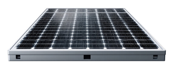 Rectangular solar panel array mounted on a light gray frame