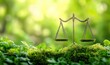 © Rajat - Harmony between law and environmental sustainability, represented by the scales of justice, symbolizing the pursuit of ecological justice and the importance of maintaining a balanced, Generative AI