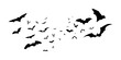 © MadeDirgaPepe - collection of black bat silhouettes