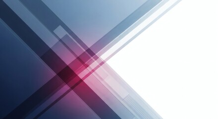 Canvas Print - abstract geometric design with intersecting planes and gradient colors