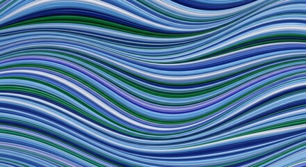 Canvas Print - abstract pattern of wavy multicolored stripes