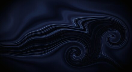 Canvas Print - dark blue swirling abstract pattern with light accents