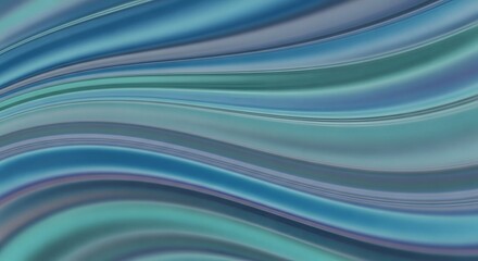 Wall Mural - smooth flowing waves of blue and green hues