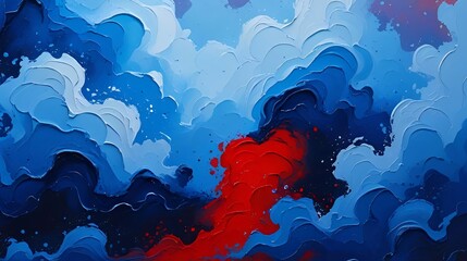 Wall Mural - 
blue and red background
