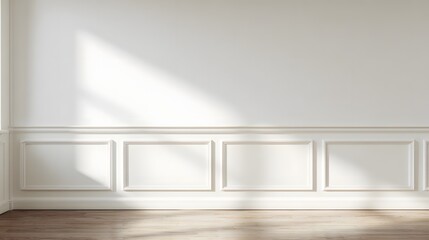 Wall Mural - minimal abstract light gray background for product presentation. soft window shadow and light overla