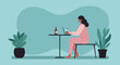 © Business Solution - Woman in pajamas working from home on laptop, enjoying comfort and flexibility. Ideal for remote work, lifestyle, and modern living concepts.