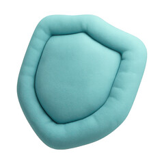 Wall Mural - png soft teal abstract cushion design.