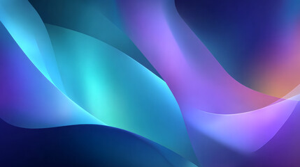 Abstract Flow of Iridescent Colors in Digital Art