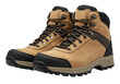 © stock.metket.com - A pair of tan and black hiking boots with laces, isolated on transparent background