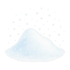 Wall Mural - png gentle snow pile illustration.