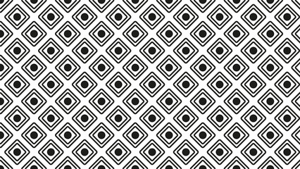 Wall Mural - Seamless Geometric Pattern with Diamonds and Circles