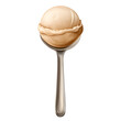 © Ab - Delicious Vanilla Ice Cream Scoop on Transparent Background for Creative Designs