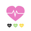 © SahlArt - Heart Icon with Health Beat in Multiple Colors
