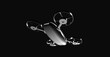 © GS-Studio - An Unmanned Aerial Vehicle (UAV) or drone flying on a dark background.