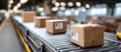 © Max - Automated roller conveyor line with parcel delivery in warehouse logistics efficient workflow and package handling
