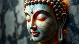 Marble face of lord buddha