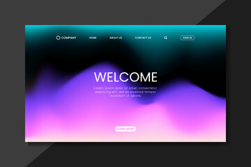 modern gradient landing page design for creative websites