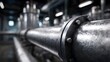 © Thares2020 - Industrial pipes with steam and valves in a chemical plant