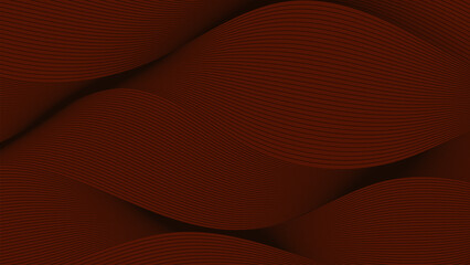 Wall Mural - brown abstract background vector illustration with wave lines and modern design pattern