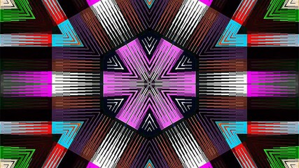 Wall Mural - Abstract Kaleidoscope pattern with full colors. Magic mandala. 4k	