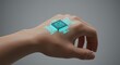 © Aliabbas - Futuristic glowing microchip implanted on human hand symbolizes advanced bio-integrated technology and seamless human-computer interaction for a connected future.