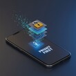 © Angellacelin - Smartphone displaying privacy first message with padlock layers, concept of mobile data encryption, secure communication, personal privacy protection technology