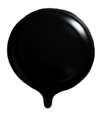 Wall Mural - rounded black spray paint splatter with blurred edges in graffiti style.