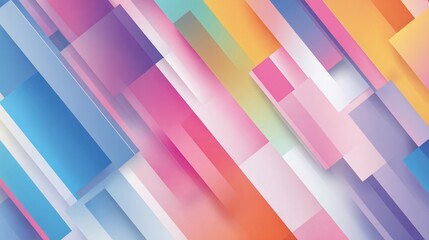 Wall Mural - diagonal geometric rectangles with gradient colors