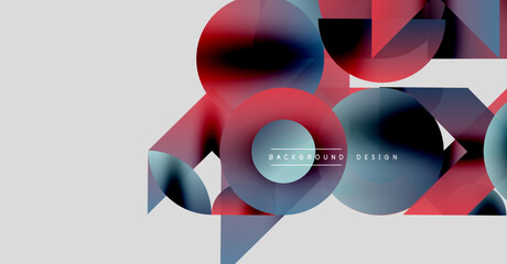 Wall Mural - abstract geometric shapes overlap, creating vibrant color gradients. modern design elements suggest 